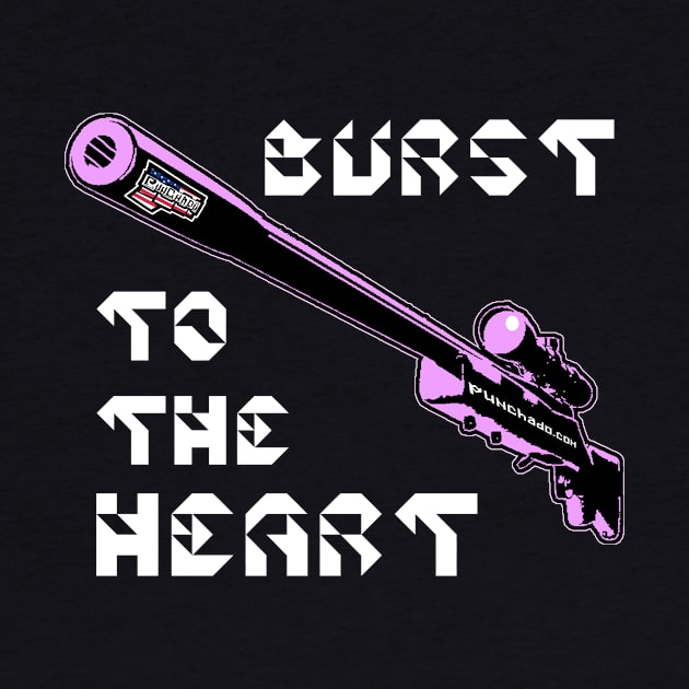 Burst To The Heart, v. Code Pink Wht Text by punchado